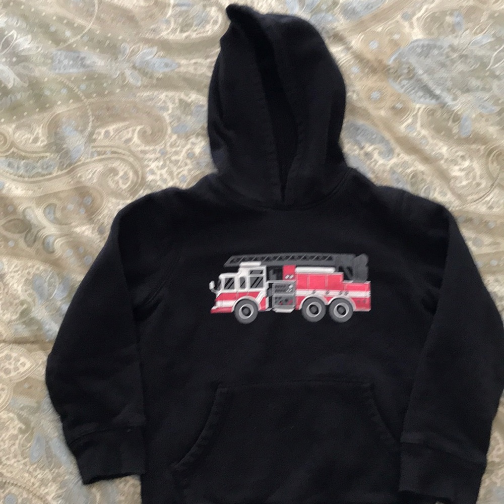 Boy fire truck hoodie
